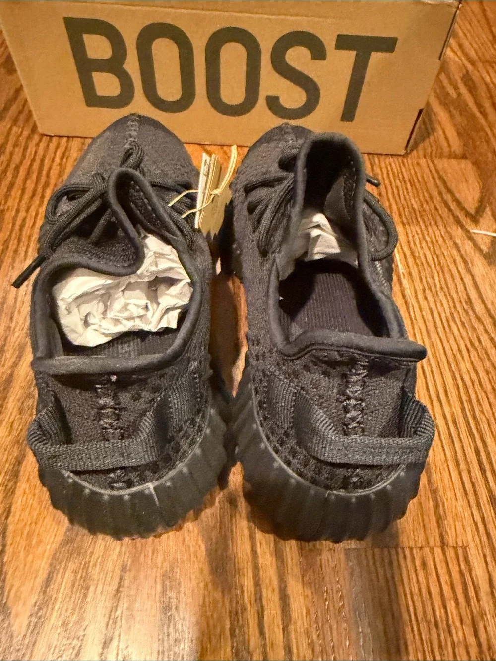 Adidas Yeezy Boost 350 V2 Triple Black Knit Sneakers